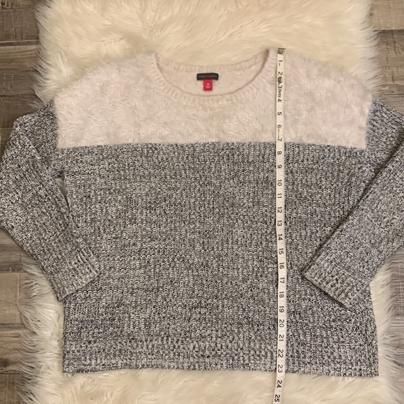 Vince Camuto eyelash and shaker knit colorblock pullover sweater M - Picture 6 of 7